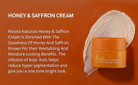 Rivona Naturals Honey & Saffron Cream | Skin Brightening & Moisturizing ...