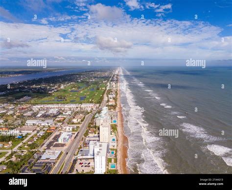 Ormond Beach stock photo facing north. View of ocean golf course and ...