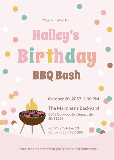 Free Bbq Invitation Templates, Editable and Printable