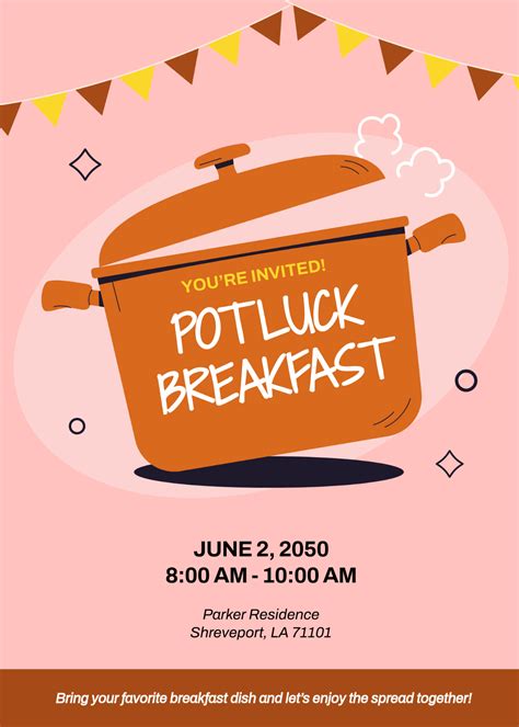 Brunch Potluck Invitation