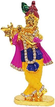Fabzone Gold Plated with Stone God Shri Krishan Car Dashboard Statue ...