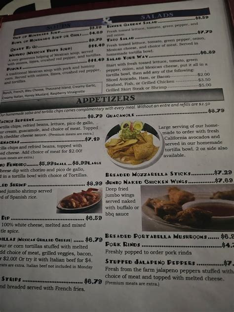 Menu at Leroy's "Hot Stuff" pub & bar, Porter