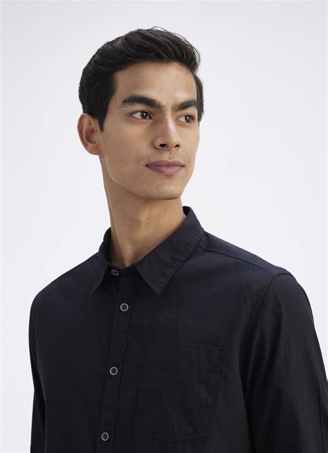 Men Black Full Sleeve Shirt | Pepe Jeans India