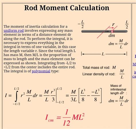moment of inertia thin uniform rod about a perpendicular axis through ...