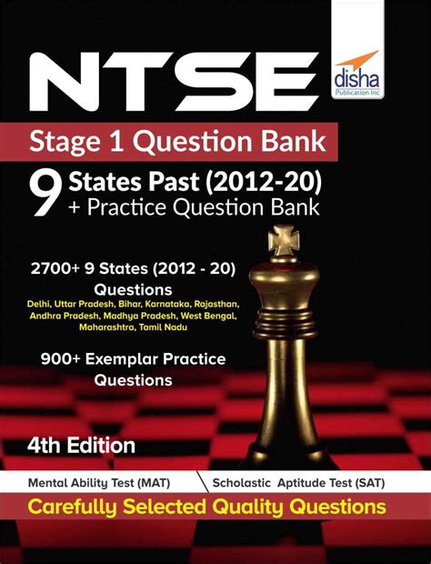 Buy NTSE Stage 1 Question Bank - 9 States Past (2012-20) + Practice ...