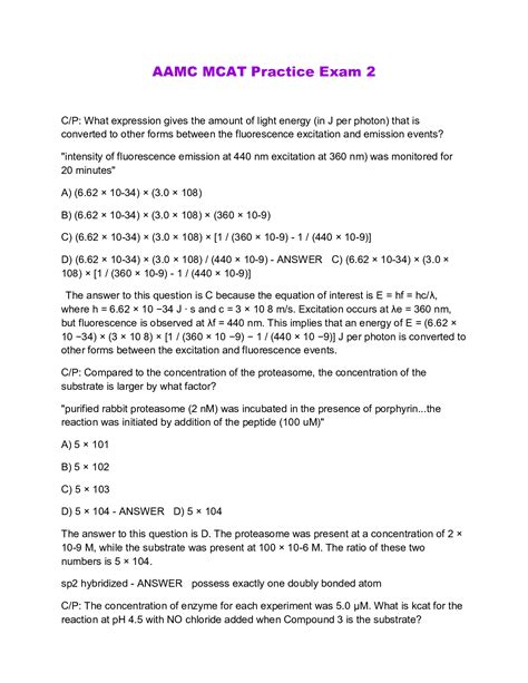 AAMC MCAT Practice Exam 2 - Scholarfriends
