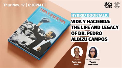 The People's Forum | BOOK TALK: Vida y Hacienda with Andre Lee Muñiz ...