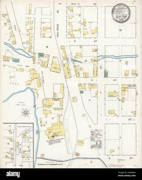 Blue lake california map hi-res stock photography and images - Alamy