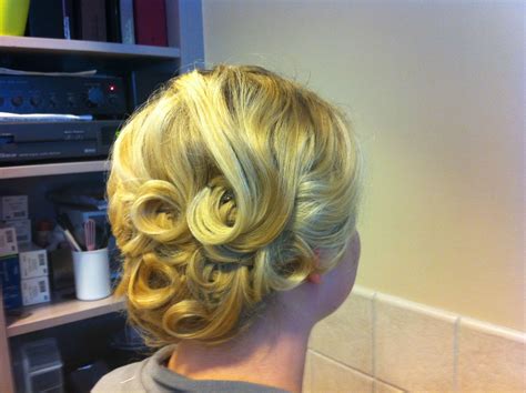 Image result for Pin Curl Updo Tutorial
