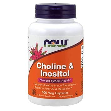 Buy Now Foods, Choline & Inositol, 500 mg, 100 Capsules Online at Low ...