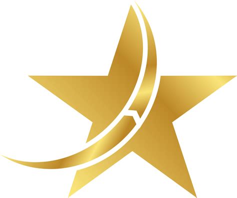 Elegant Star logo design, Luxury Gold Star logo design transparent ...