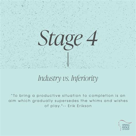 Erikson’s Stage 4: Industry vs. Inferiority - Spring Ridge Academy
