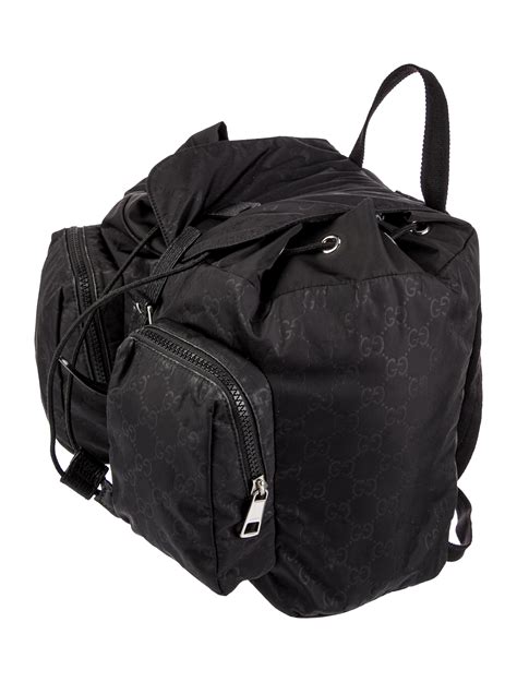 Gucci Vintage Canvas Backpack - Black Backpacks, Handbags - GUC1386212 ...