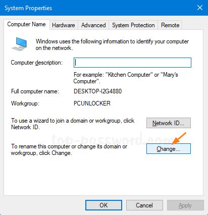 Image result for Computer Name Domain and Workgroup Settings