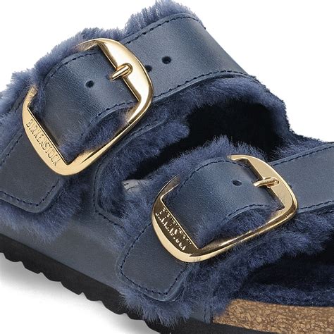 Arizona Big Buckle Shearling Oiled Leather Midnight Blue | BIRKENSTOCK