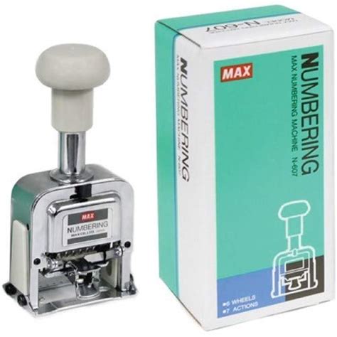 MAX Automatic 6 Digit Numbering Machine with Digit Pen – for ...