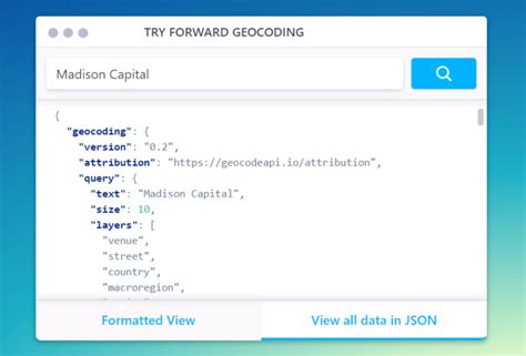 Postman Geocode API 的图像结果