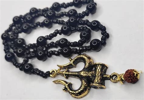 Carnival Loard Shiv Mala With Shiv Trishul & Damru Rudraksh Mala ( Pack ...