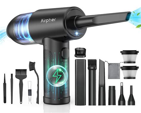 Compressed Air Duster, 910000RPM Electric Air Duster & Vacuum Cleaner 2 ...