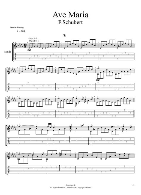 Guitar Chords For Ave Maria
