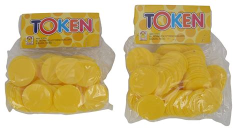 Buy Amit Marketing Plastic Token/Coin - Pack of 200 Pcs (Yellow ...