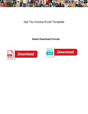 Fillable Online Gst Tax Invoice Excel Template. Gst Tax Invoice Excel ...