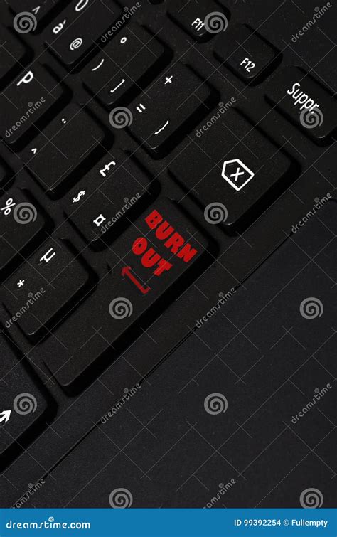 Burn Out Illustration, Computer Keyboard Stock Photo - Image of macro ...