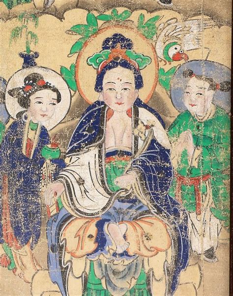 Immortal He Xiangu Painting on Canvas, China, 19th Century Asian Art ...