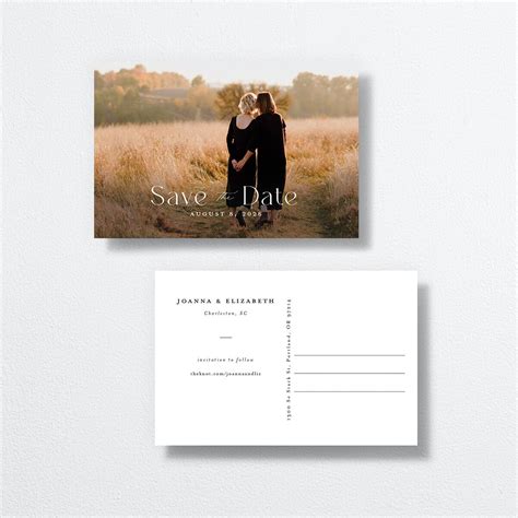 Refined Save The Date Postcards | The Knot