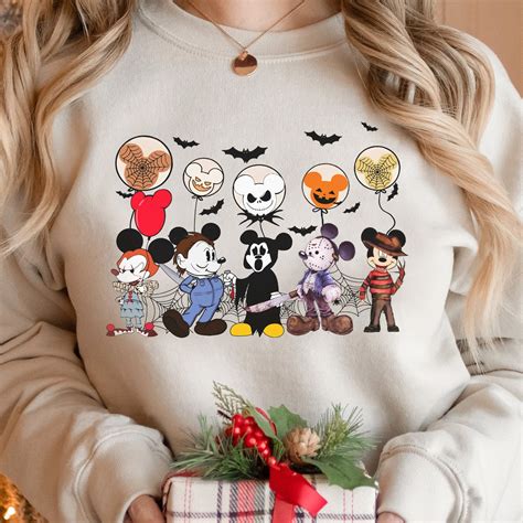 Mickey Halloween Horror Sweatshirt, Disney Halloween Shirts, Horror ...