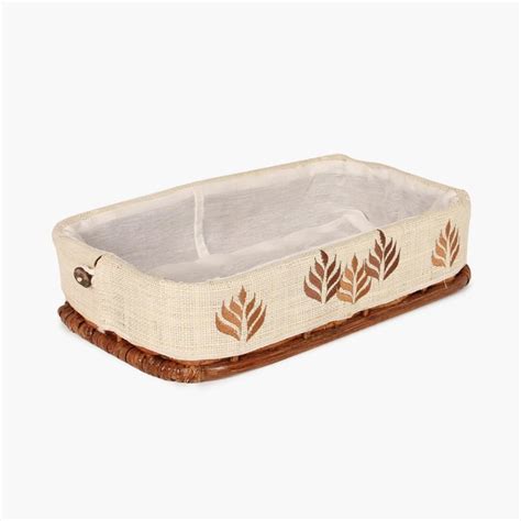 Buy Norma Leaves Rattan Wicker Basket from Home Centre at just INR 750.0