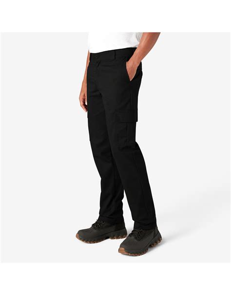 DICKIES FLEX Slim Fit Straight Leg Cargo Pants Black - WP594BK ...