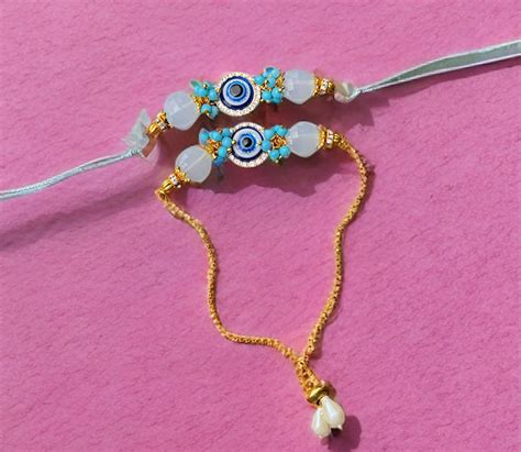 BHAIYA BHABHI EVIL EYE RAKHI (BLUE) – UnfoldSelf