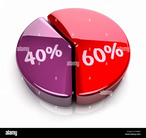 60 40 pie Cut Out Stock Images & Pictures - Alamy