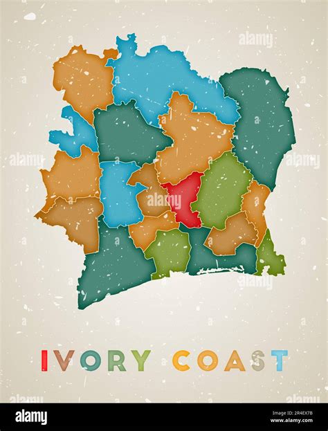 Regions of cote de ivoire Stock Vector Images - Alamy