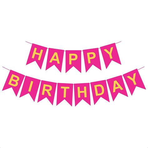 Pink Happy Birthday Banner – Girly Party Flag for Kids or Adults