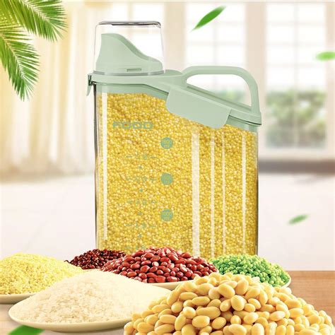 Buy Crobat 4 Sides Lock Airtight Food Rice Cereal Storage Container ...