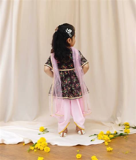 Buy Printed Kurti with Dhoti and Dupatta – FayonKids