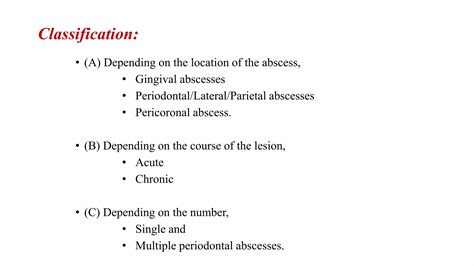 Abscesses of the periodontium | PPT