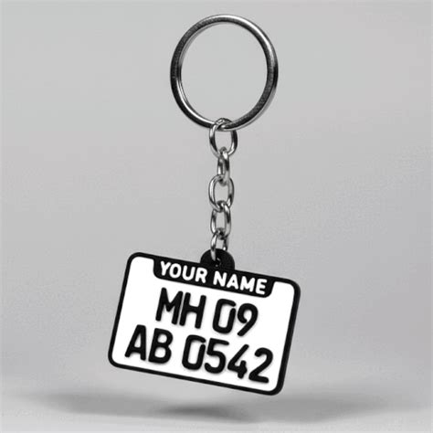 Number Plate Keychain (2-Liner) – Taffy Notes