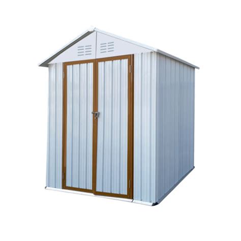 4FTx6FT Outdoor Metal storage sheds Apex roof | Ubuy India