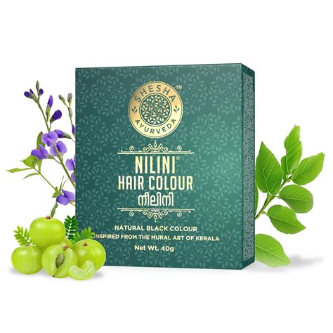 Shesha Ayurveda Black Nilini Hair Colour With Aloevera Gel, Ayurvedic ...