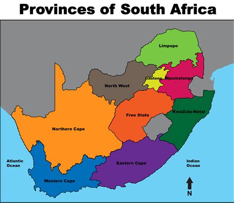 Provinces South Africa Map