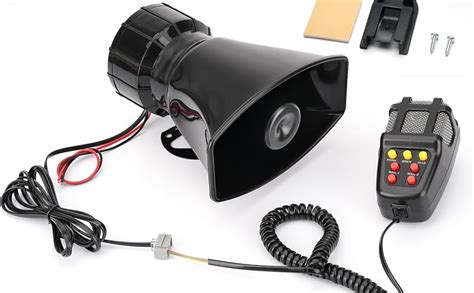 PROKONAI Police Horn for Cars Jeeps suvs 7 Tone Loud Hooter with Mic ...