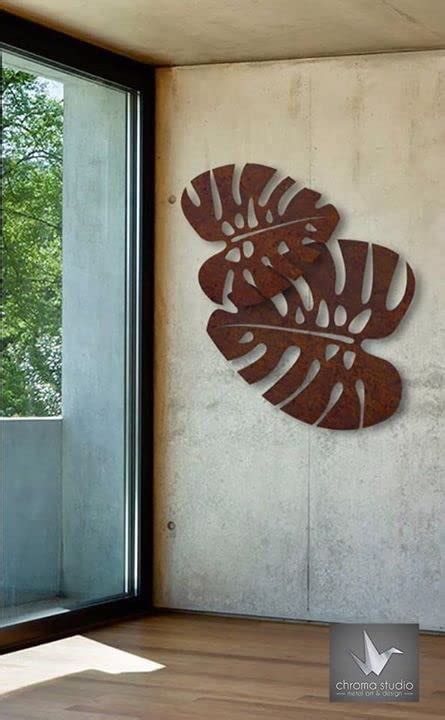 ARTBRO Set of 2 Brown Leaf wall art MDF Plaque Painted Cutout Ready to ...
