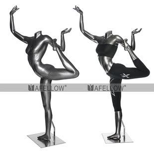服装店展示模特运动风橱窗陈列瑜伽假人女全身玻璃钢人体模型-阿里巴巴