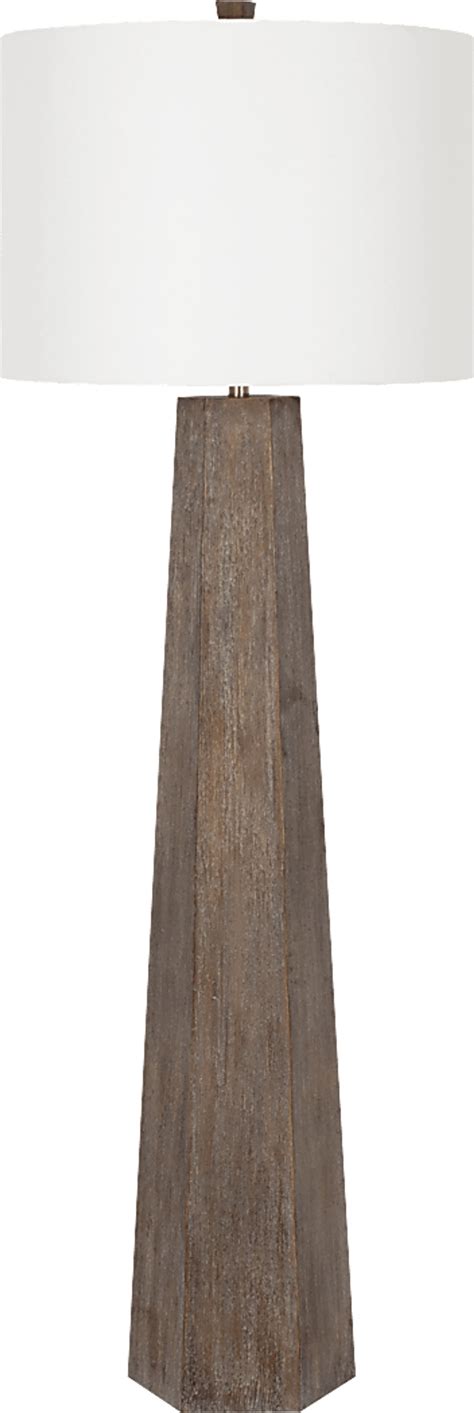 Avenel Hollow Brown Dark Wood Floor Lamp | Rooms to Go
