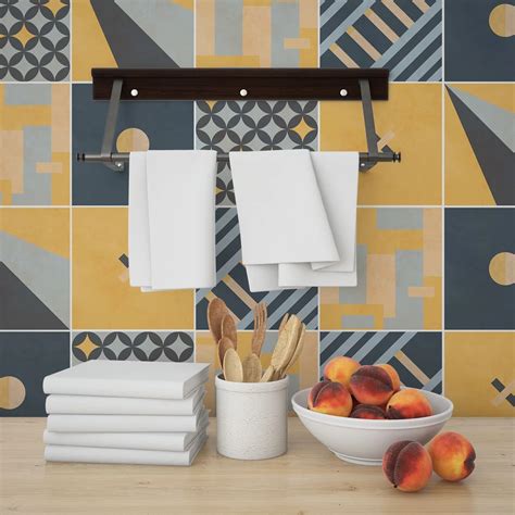 Modern Geometric Tiles Kitchen Adhesive Tiles Stic... – Vicedeal