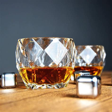 PrimeWorld Stylish European Crystal Whiskey Glasses Set of 6 pcs- 300 ...