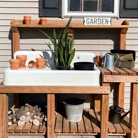 Potting Table Sink at Lea Blackburn blog